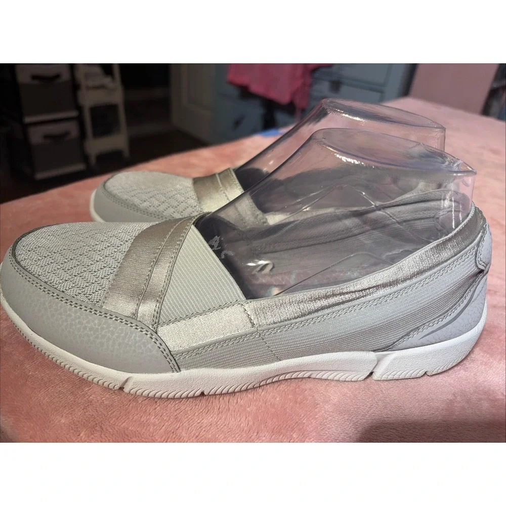 Skechers Be Lux Air Cooled Memory Foam Loafers Gray Slip On shoes Sz 7.5